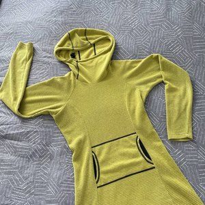Melanzana MICRO GRID hoodie, HONEYCOMB YELLOW, women’s EXTRA SMALL (XS)
